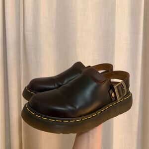 Dr. Martens Brown Leather Mules